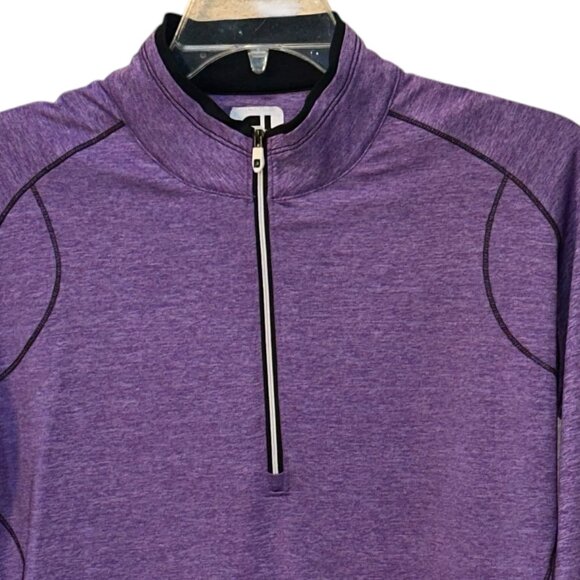 FootJoy (FJ) Women's Golf Half Zip Mock Neck Purple Jacket Medium‎ Athletic - Picture 2 of 5